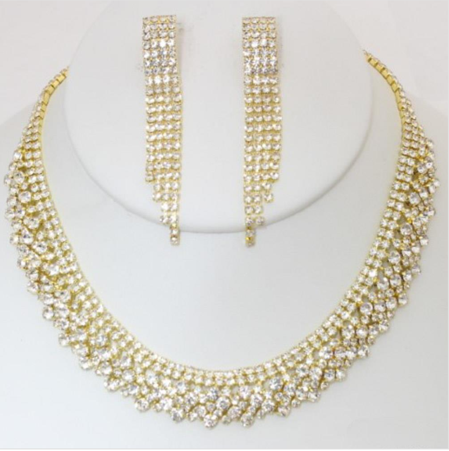 Rhinestone 2PC Jewelry Set