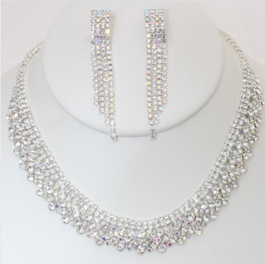 Rhinestone 2PC Jewelry Set