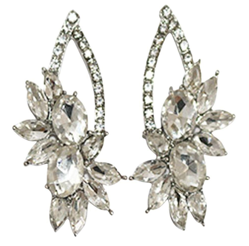 Crystal Rhinestone Cluster Earrings