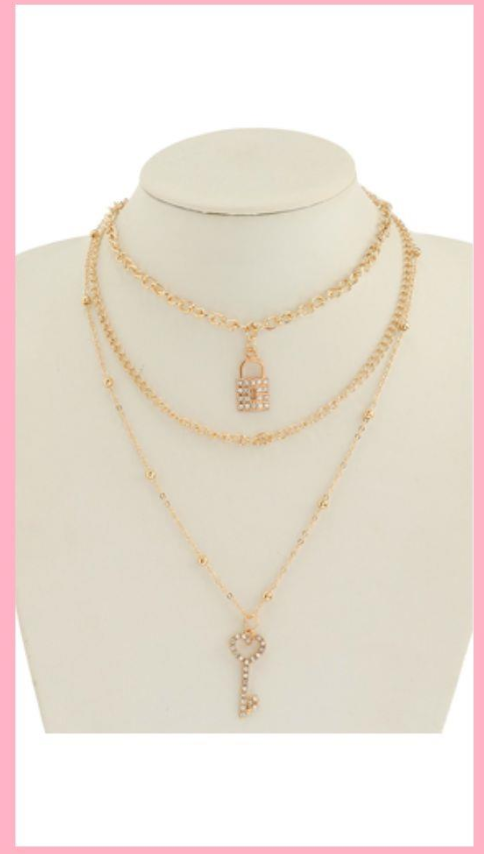 Lock & Key Layered Necklace