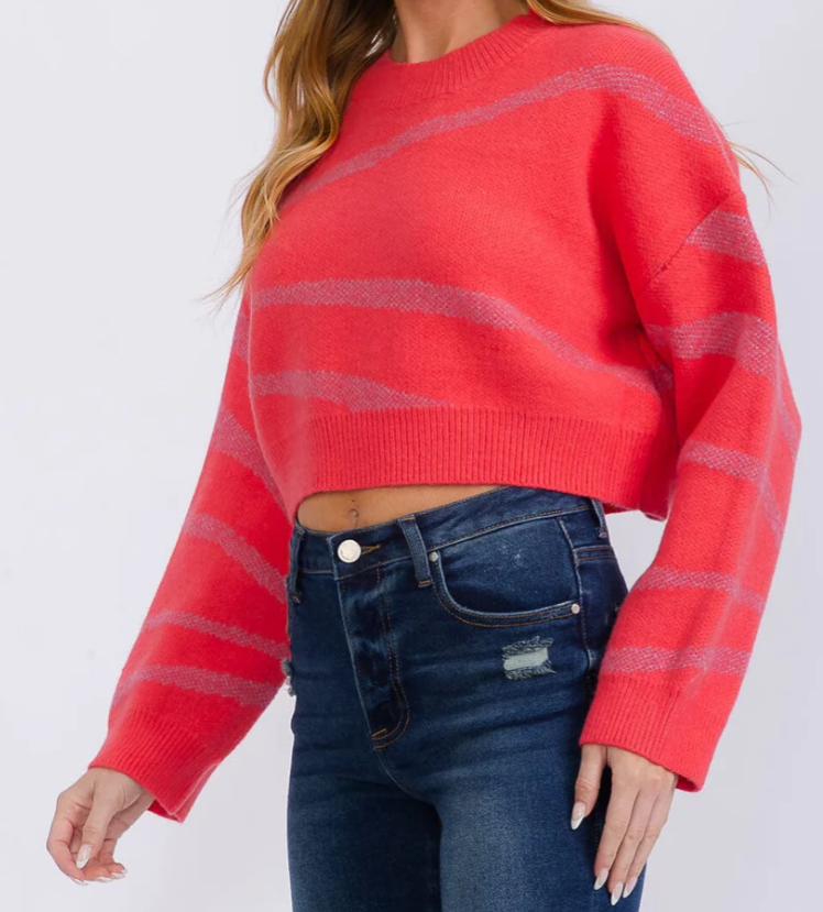 Color Block Striped Pullover Sweater 10761