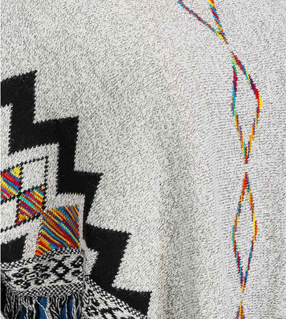 Color Block Poncho Plus 1810