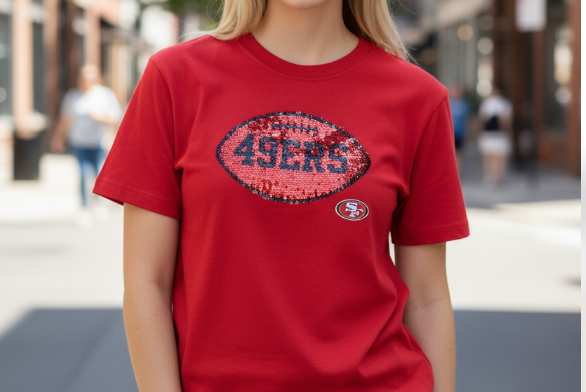 SF 49ers Youth Sequin Top