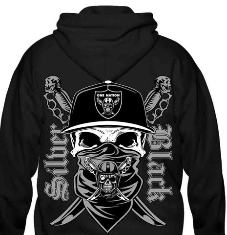 LV Raiders Silver & Black One Nation Hoody