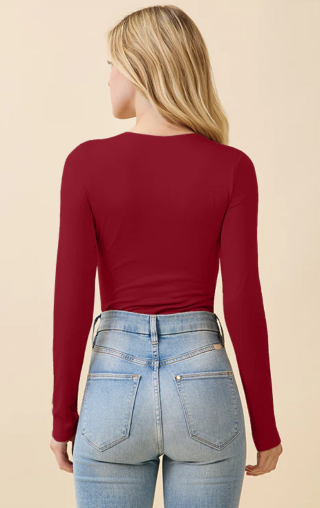 Double Layered Long Sleeve Bodysuit 45980