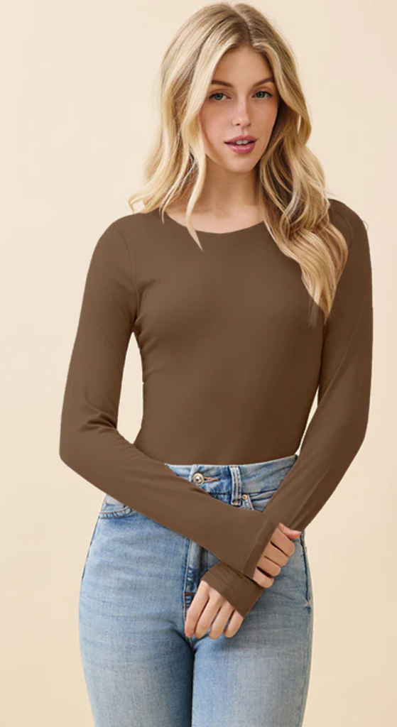 Double Layered Long Sleeve Bodysuit 45980