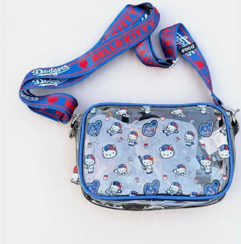 LA Dodgers Hello Kitty Clear Crossbody Bag