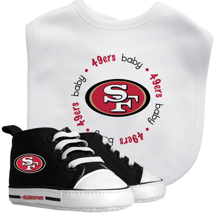 SF 49ers Bib & Shoe Set
