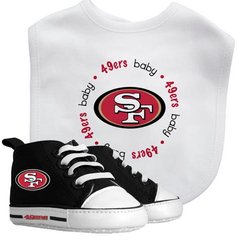 SF 49ers Bib & Shoe Set