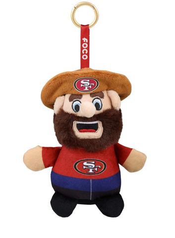 SF 49ers Plush Team Mascot Charm Keychain