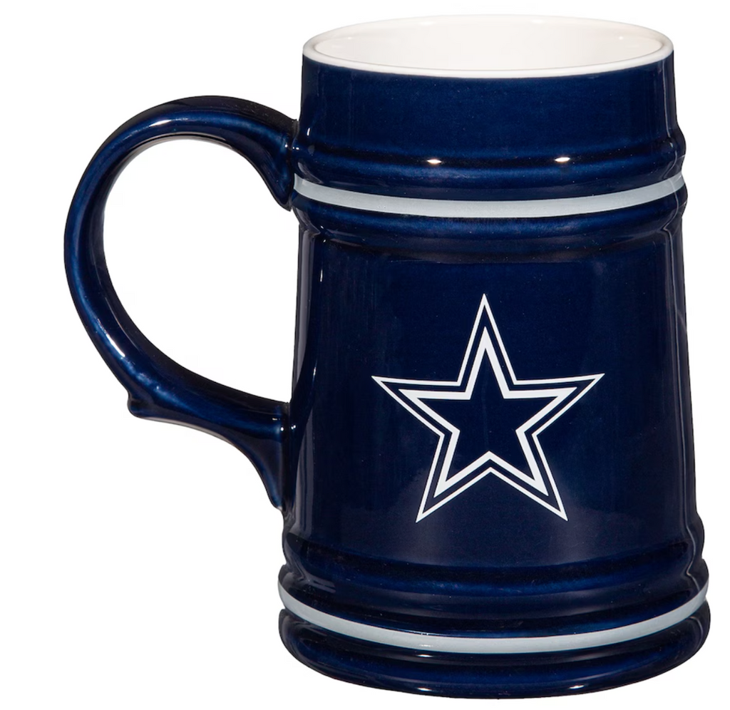 Dallas Cowboys Ceramic Stein Cup 24oz