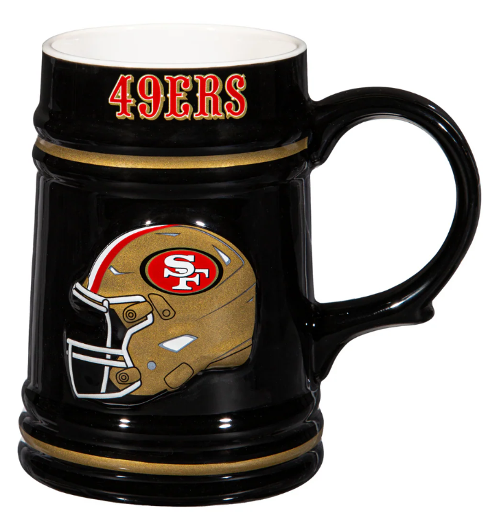 SF 49ers Ceramic Stein Cup 24oz