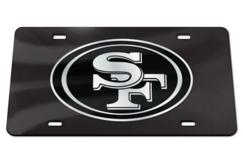 SF 49ers Silver Logo License Plate Cover