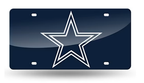 Cowboys Navy Logo License Plate Cover