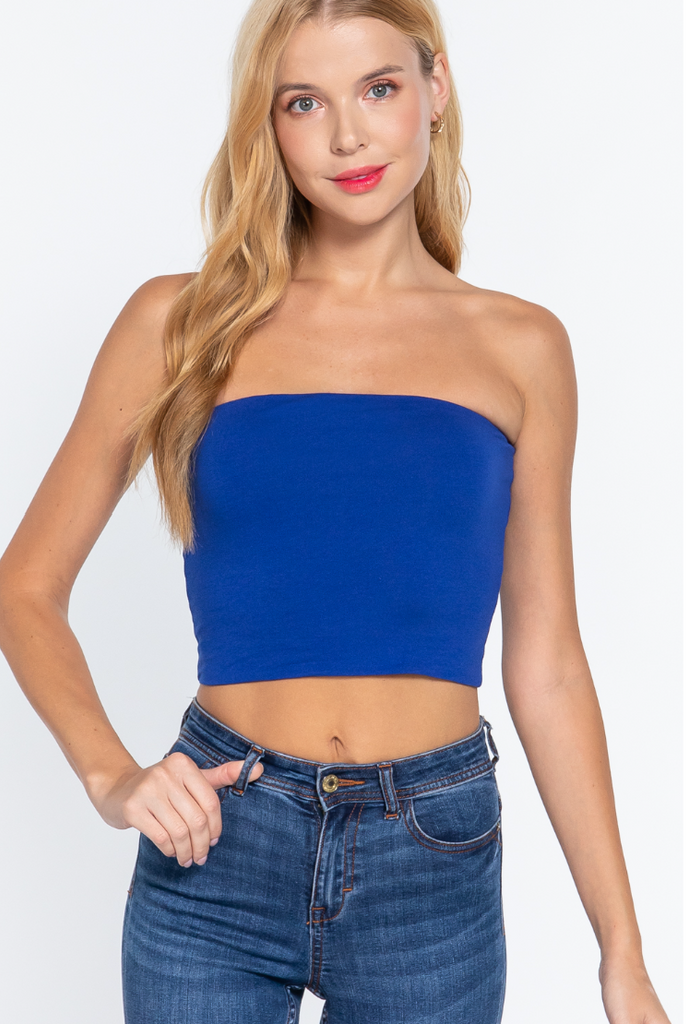Double Layered Cropped Tube Top 10368