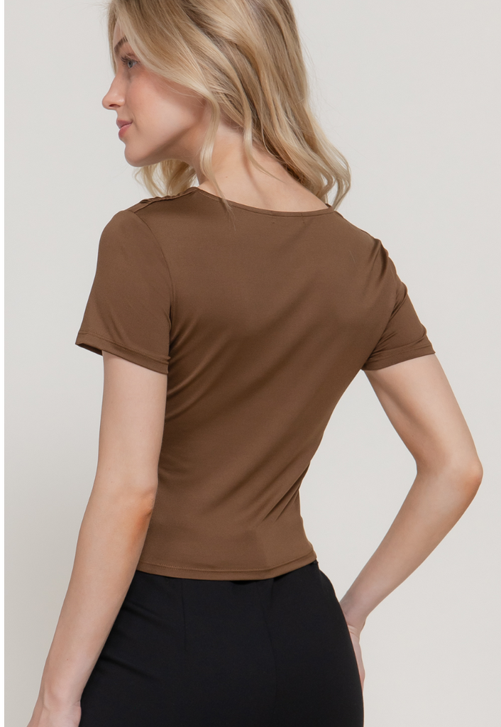 Ruched Knit Top 15025