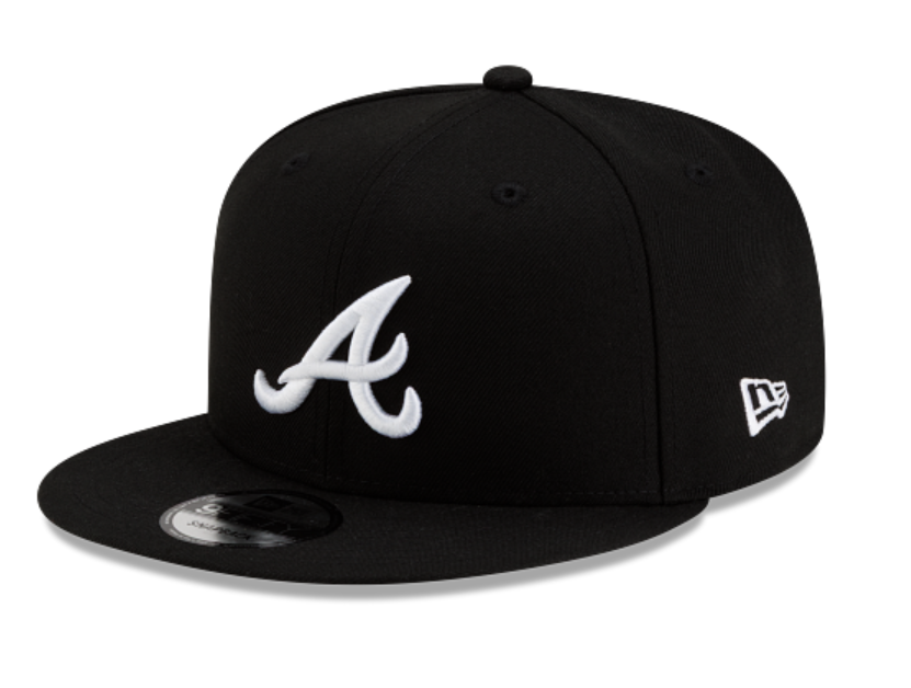Atlanta Braves Black & White Snapback