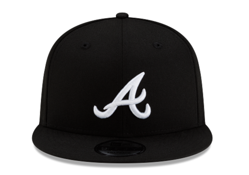 Atlanta Braves Black & White Snapback