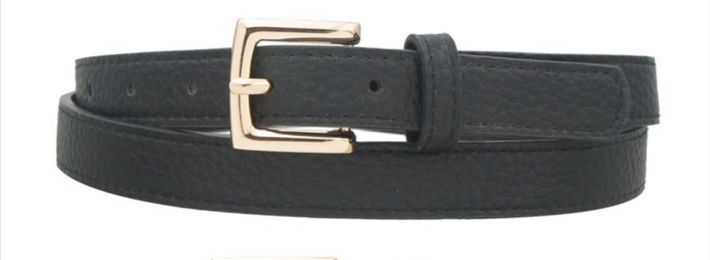 Pebble Rectangle Skinny Belt