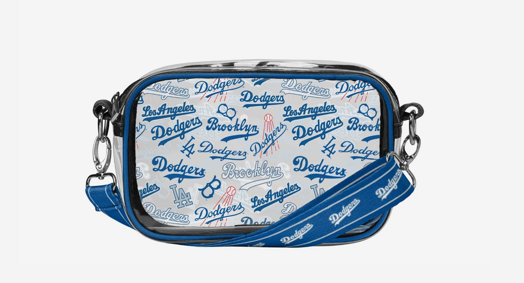 LA Dodgers Repeat Retro Print Clear Crossbody Bag