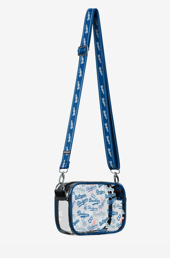 LA Dodgers Repeat Retro Print Clear Crossbody Bag