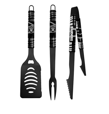 LV Raiders BBQ 3PC Black Set