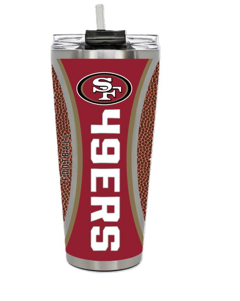 SF 49ers Big Slim Game Ball Travel Tumbler 32oz.