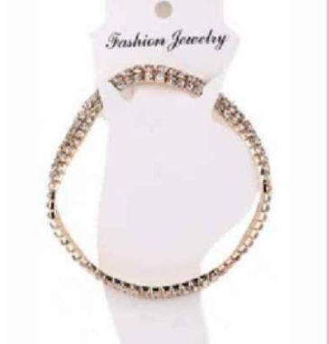 Two Row Rhinestone Gold Anklet