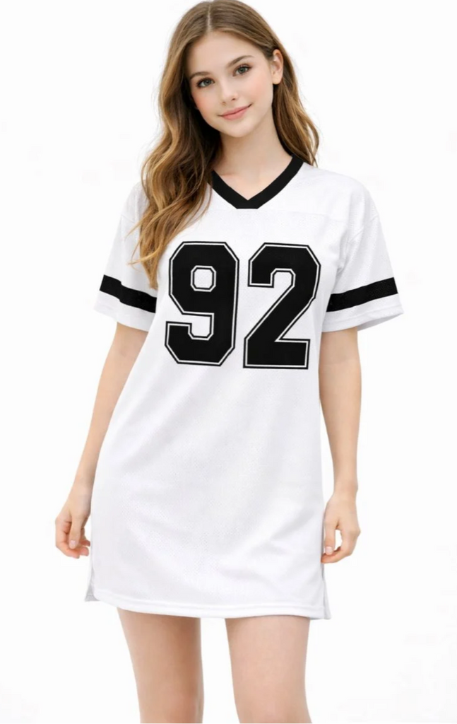 Loose Fit Football Mini Dress 56970