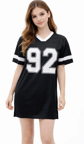 Loose Fit Football Mini Dress 56970