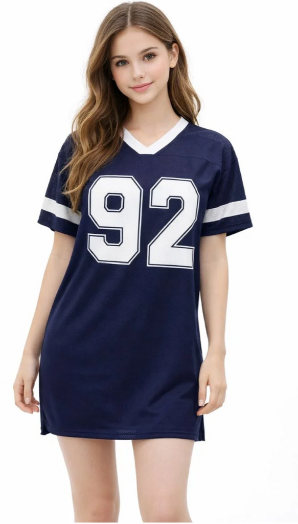 Loose Fit Football Mini Dress 56970