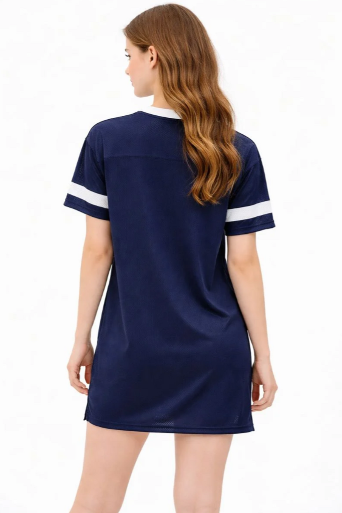 Loose Fit Football Mini Dress 56970
