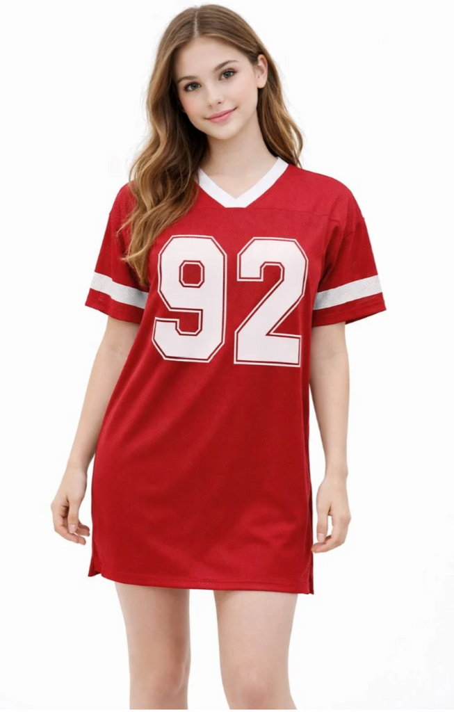 Loose Fit Football Mini Dress 56970