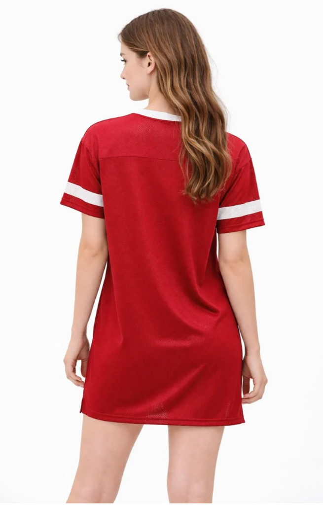 Loose Fit Football Mini Dress 56970