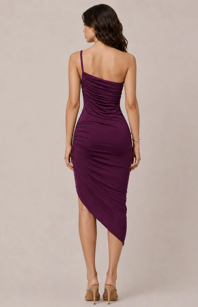 Asymmetrical Midi Dress 57469