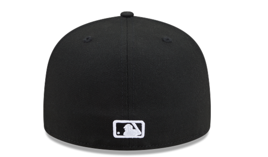 NY Yankees Black White Outline 5950