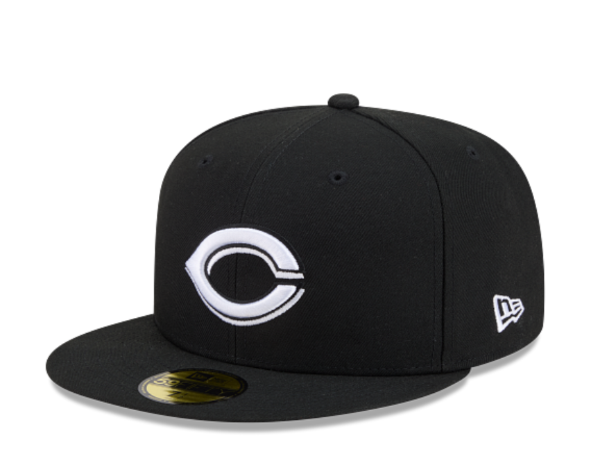 Cincinnati Reds Black White Outline 5950