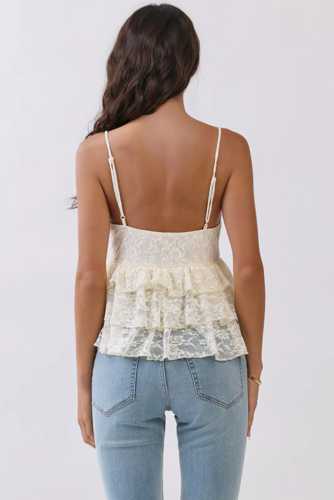 Tiered Lace Babydoll Cami Top 7393