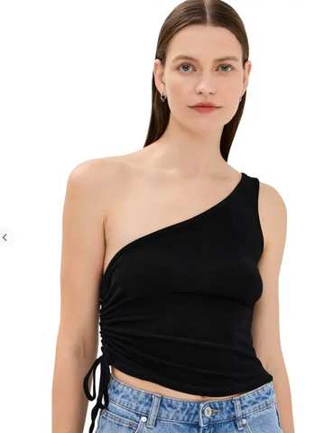 One Shoulder Asymmetric Side Tank Top 73461