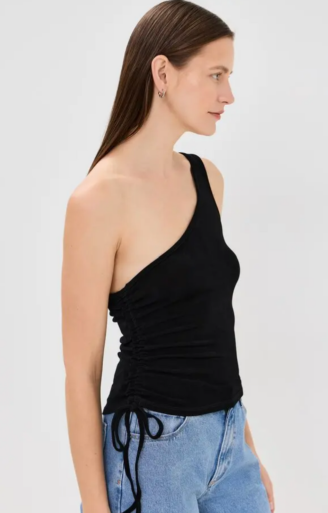 One Shoulder Asymmetric Side Tank Top 73461