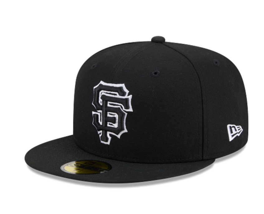 SF Giants Black White Outline 5950