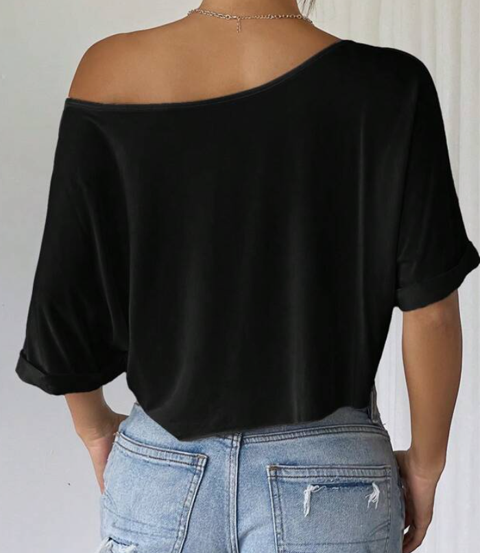 Off Shoulder Classic Lowrider Crop Tee