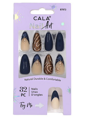 Cala Nail Art Decoration Set Royal Gold And Blue