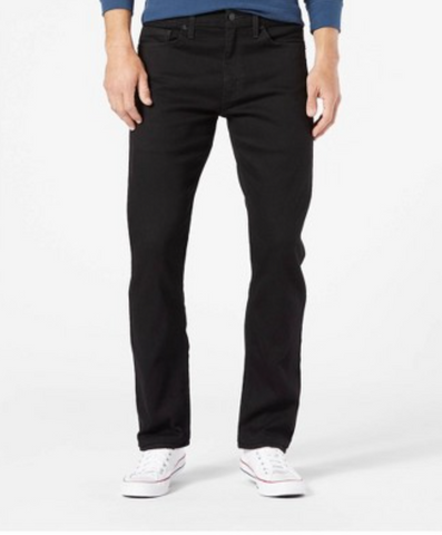 Knobetta Denim Pants Streight Leg Solid Black