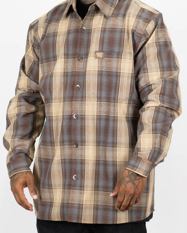 Long Sleeve Checkered Flannel Shirt