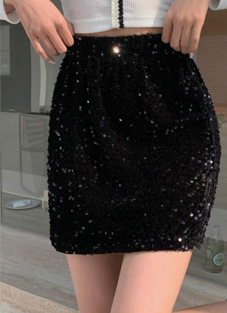 Sequin Mini Skirt Bozzolo 23059