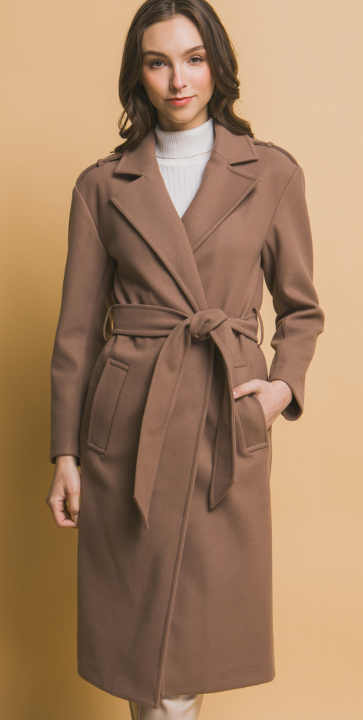 Tie Front Trench Coat 80261