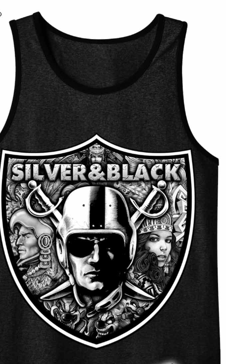 Raiders Aztec Silver & Black Tank Top