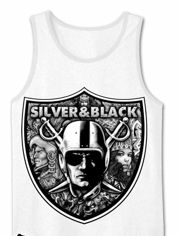 Raiders Aztec Silver & Black Tank Top