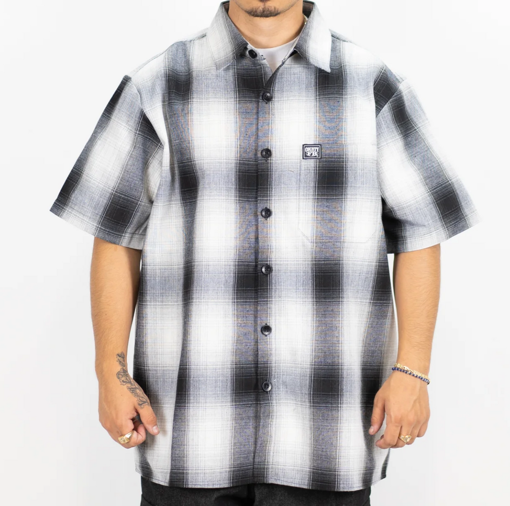 Short Sleeve Checkered Flannel Shirt